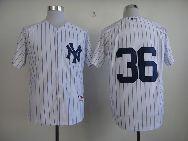 Men New York Yankees 36 No name White MLB Jerseys
